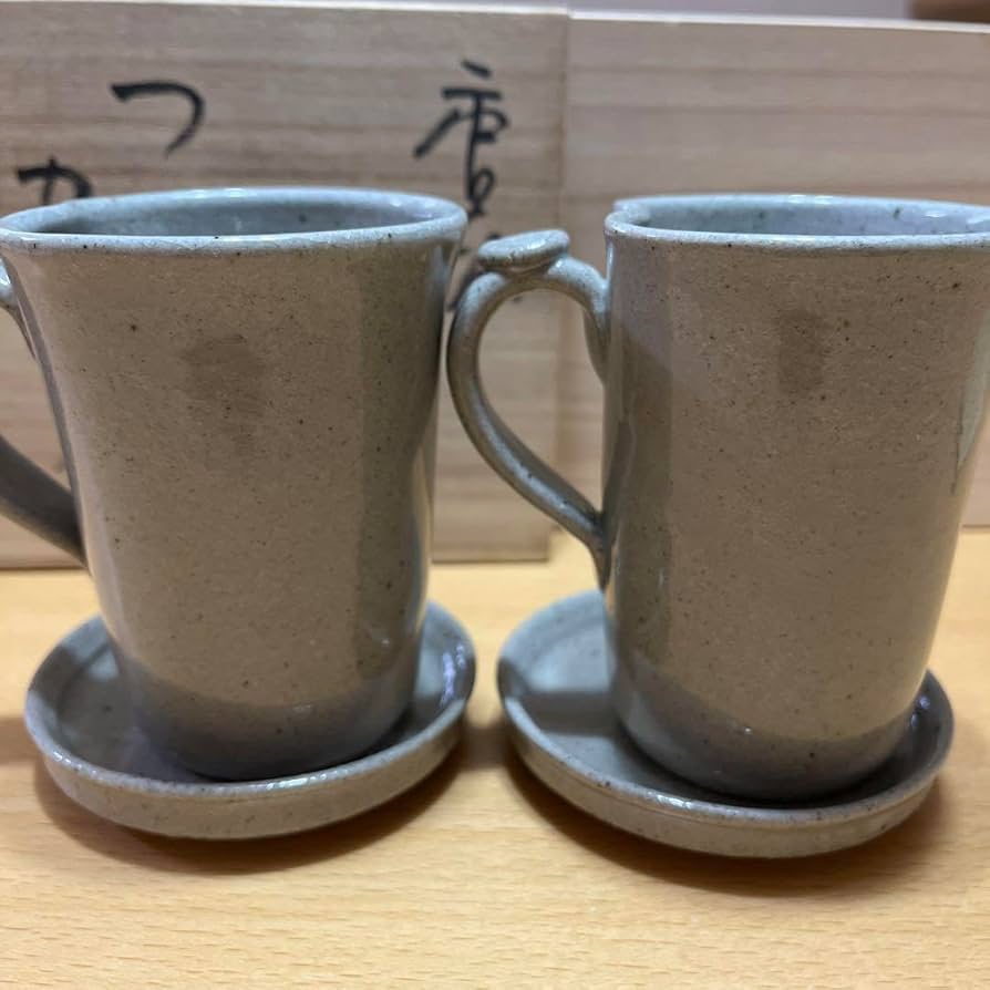 Amazon | 唐津焼 コーヒーカップ&ソーサー ペア 呑楽陶房 | ノー